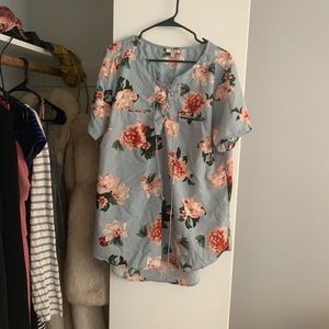 plus size floral top